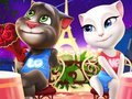 Juego Talking Tom y Ángela para colorear  en línea