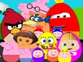 Juego Huevos de personajes de dibujos animados famosos  en línea