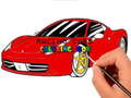 Juego Libro para colorear de coches de carreras  en línea