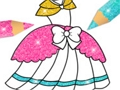Juego Vestido de purpurina para colorear  en línea