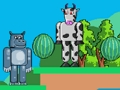 Juego Hipopótamo vs Vaca Monstruo  en línea