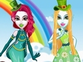 Juego Batalla de moda verde vs arcoíris  en línea