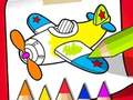 Juego Libro para colorear: lindo avión  en línea