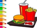 Juego Libro para colorear: Hamburguesa  en línea