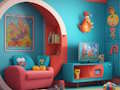Juego Escape de la casa rosa y azul  en línea