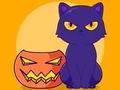 Juego Libro para colorear: Gato de Halloween  en línea