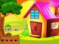 Juego Escape del tesoro de oro de la casa con techo de tejas  en línea