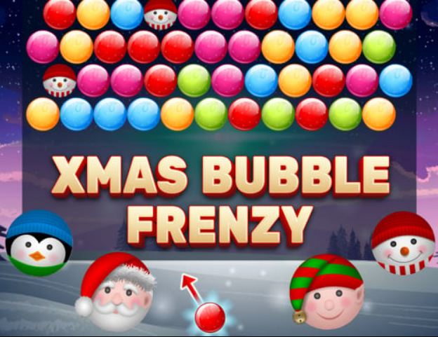 Juego Frenesí de burbujas navideñas  en línea
