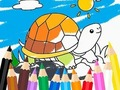 Juego Libro para colorear: Tortuga soleada  en línea