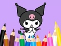 Juego Libro para colorear: Kuromi lleva bolsa  en línea