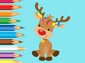 Juego Libro para colorear: lindo reno navideño  en línea