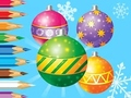 Juego Libro para colorear: bolas decorativas navideñas  en línea