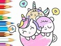 Juego Libro para colorear: una taza de unicornio  en línea