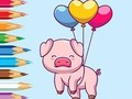 Juego Libro para colorear: Cerdo Globo  en línea