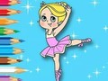 Juego Libro para colorear: chica de ballet  en línea
