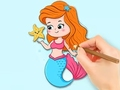 Juego Libro para colorear: Bella princesa sirena  en línea