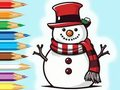 Juego Libro para colorear: Familia de muñecos de nieve  en línea