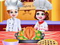 Juego Chef gemelos cocinando la cena de Acción de Gracias  en línea