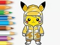 Juego Libro para colorear: Chubasquero Pikachu  en línea