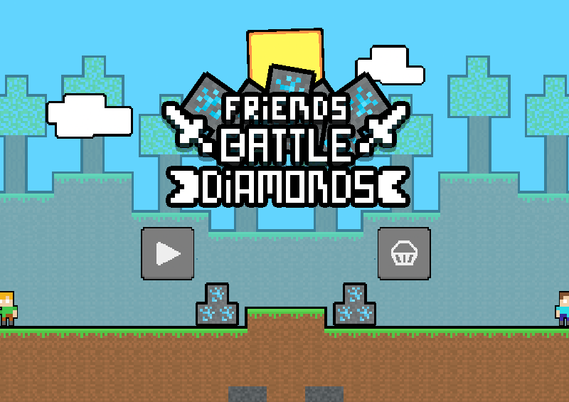 Juego Amigos luchan contra diamantes  en línea