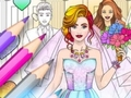 Juego Juego de vestir y colorear para bodas  en línea
