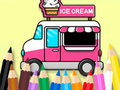 Juego Libro para colorear: Coche helado  en línea