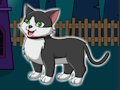 Juego Escape del gato sonriente de Halloween  en línea