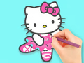 Juego Libro para colorear: Hello Kitty bailando  en línea
