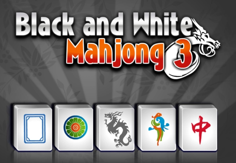 Juego Mahjong 3 en blanco y negro  en línea