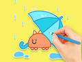 Juego Libro para colorear: Día lluvioso divertido  en línea