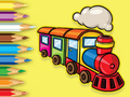Juego Libro para colorear: Tren en marcha  en línea