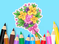 Juego Libro para colorear: Ramo de amor  en línea