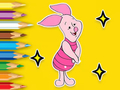 Juego Libro para colorear: Lechón con globo  en línea