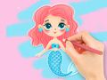 Juego Libro para colorear: Disfrutando de la sirena  en línea