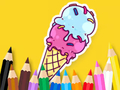 Juego Libro para colorear: helado fresco  en línea