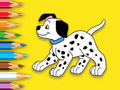 Juego Libro para colorear: lindo perro moteado  en línea