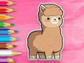 Juego Libro para colorear: linda alpaca  en línea