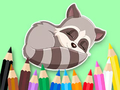 Juego Libro para colorear: mapache bebé  en línea