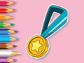 Juego Libro para colorear: Medalla  en línea
