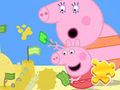 Juego Rompecabezas: Peppa Pig haciendo arena  en línea