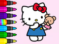 Juego Libro para colorear: Osito de peluche Hello Kitty  en línea