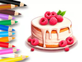 Juego Libro para colorear: pastel de bayas  en línea