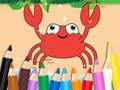 Juego Libro para colorear: Cangrejo feliz  en línea