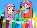Juego Libro para colorear: Abuelitas azules que usan hilo dental  en línea