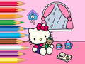 Juego Libro para colorear: Hello Kitty día lluvioso  en línea