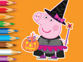 Juego Libro para colorear: Peppa Pig Halloween  en línea