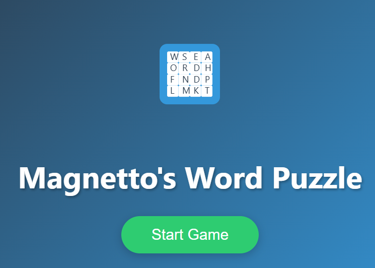 Juego El rompecabezas de palabras de Magnetto  en línea