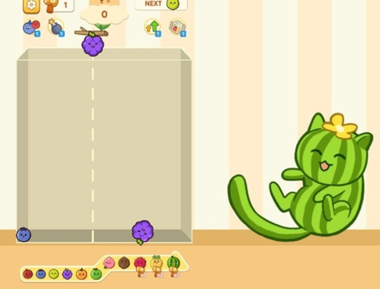 Juego Juego de caída jugosa de fusión de frutas  en línea