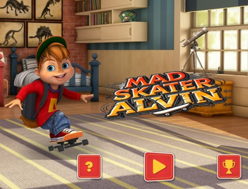 Juego El patinador loco Alvin  en línea