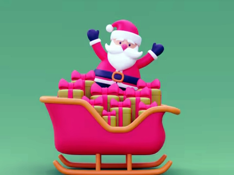 Juego Jinete del trineo navideño modelo 3d  en línea